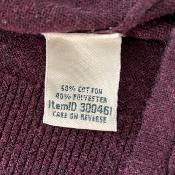 LL Bean Studio Tunic Sweater in Burgundy - Size M - Picture 7 of 8